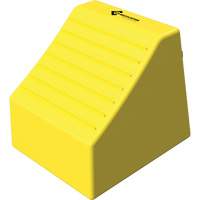 Cale de roue ultra-robuste pour l'exploitation mini&egrave;re Checkers Safety sans support, PEHD, Jaune, 14-1/2" la x 17-1/2" p x 16" h M & M Nord Ouest Inc