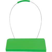 Cale de roue pour avion Checkers Safety SafeRay avec poign&eacute;e &agrave; c&acirc;ble ergonomique, Ur&eacute;thane, Vert fluorescent, 24" la x 8" p x 6" h M & M Nord Ouest Inc