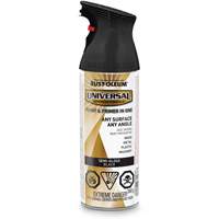 Universal&reg; Enamel Paint & Primer In One, Black, Semi-Gloss, Aerosol Can M & M Nord Ouest Inc