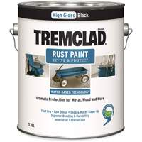 Peinture antirouille &agrave; base d'eau Tremclad, 3,78 L, Gallon, Noir M & M Nord Ouest Inc
