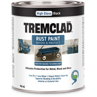 Peinture antirouille &agrave; base d'eau Tremclad, 946 ml, Canette, Noir M & M Nord Ouest Inc