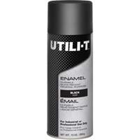 UTILI-T General Purpose Enamel Spray Paint, Black, Gloss, 10 oz./283 g, Aerosol Can M & M Nord Ouest Inc