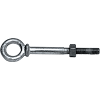 Eye Bolts, 3/8" Dia., 2-1/2" L, Galvanized, 1200 lbs. (0.6 tons) Capacity M & M Nord Ouest Inc