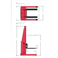 Gerbeur hydraulique, Fonctionnement &eacute;lectrique, Capacit&eacute; 1500 lb, Lev&eacute;e max 60" M & M Nord Ouest Inc