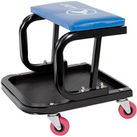 JMS-641A Mechanic's Roller Seat, Vinyl, Blue, 300 lbs. Capacity M & M Nord Ouest Inc