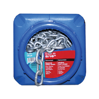 Chaînes galvanis&eacute;es par immersion &agrave; chaud, Acier au carbone, 5/16" x 75' (22,9 m) l, Calibre 30, Charge d'utilisation 1900 lb (0,95 tonne) M & M Nord Ouest Inc