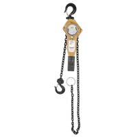 Heavy Duty Gold Series Lever Chain Hoist, 5' Lift, 1500 lbs. (0.75 tons) Capacity, Alloy Steel Chain M & M Nord Ouest Inc