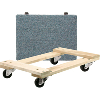 Wood Dollies - Medium-Duty, Polyolefin Wheels, 900 lbs. Capacity, 18" W x 24" D x 7" H M & M Nord Ouest Inc