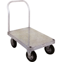Diable en aluminium, 24" la x 36" lo, 2000 lb cap, Roues Caoutchouc M & M Nord Ouest Inc
