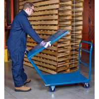 Chariots &agrave; tablettes/plateforme, Acier, 24" la x 36" p x 40" h, Capacit&eacute; de la plateforme 1300 lb M & M Nord Ouest Inc