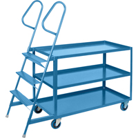 Stock Picking Carts, Steel, 24" W x 64" D, 3 Shelves, 1200 lbs. Capacity MB507 | M & M Nord Ouest Inc