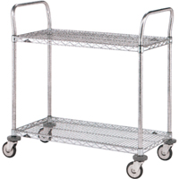 Standard-Duty Utility Carts, Stainless Steel, 24" x 39" x 24", 500 lbs. Capacity M & M Nord Ouest Inc