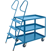 Stock Picking Carts, Steel, 24" W x 52" D, 3 Shelves, 1200 lbs. Capacity MD441 | M & M Nord Ouest Inc