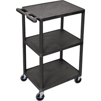 Utility Cart, 3 Tiers, 18" x 40" x 24", 400 lbs. Capacity M & M Nord Ouest Inc