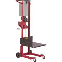 Platform Lift Stacker, Hand Winch Operated, 500 lbs Capacity, 54" Max Lift MF126 | M & M Nord Ouest Inc