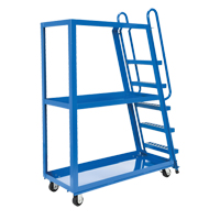 Stock Picking Cart, Steel, 21-7/8" W x 56-1/8" D, 3 Shelves, 1000 lbs. Capacity MF990 | M & M Nord Ouest Inc