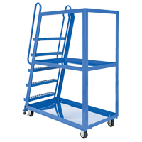 Chariot &agrave; cueillette, Acier, 27-7/8" la x 56-1/8" p, 3 tablettes, Capacit&eacute; 1000 lb M & M Nord Ouest Inc
