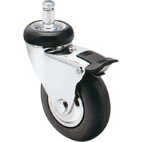 Roulette Comfort Roll, Pivotant avec frein, Diamètre 3" (76 mm), Capacité 175 lb (79 kg) MJ023 | M & M Nord Ouest Inc