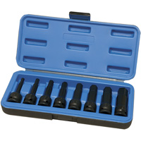 Metric Impact Socket Set, Hex, 1/2" Drive, 8 Pcs M & M Nord Ouest Inc
