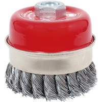 Brosse boisseau &agrave; fils li&eacute;s et nou&eacute;s haute performance CKB3201T, 3-1/2" dia. x 5/8"-11 arbre M & M Nord Ouest Inc