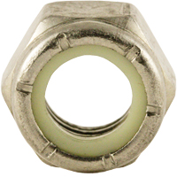 Nylon Lock Nut, 3/8" Dia., Stainless Steel, Coarse M & M Nord Ouest Inc