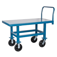 Elevated Platform Trucks, 48" L x 24" W, 2000 lbs. Capacity, Nylon Casters M & M Nord Ouest Inc