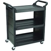 Bussing Cart with End Panels, 3 Tiers, 18-5/8" x 36-5/8" x 33-5/8", 150 lbs. Capacity M & M Nord Ouest Inc