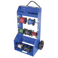 Portable Wire Reel Caddy, Steel, 4 Rod, 29" W x 47-5/16" H x 21-7/8" D, 300 lbs. Capacity MN706 | M & M Nord Ouest Inc