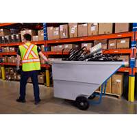 Chariot basculeur en acier, Poly&eacute;thyl&egrave;ne, 1,1 vg³, Capacit&eacute; de charge de 1250 lb M & M Nord Ouest Inc