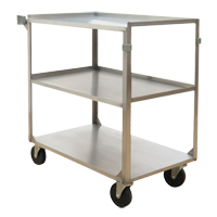 Shelf Carts, 3 Tiers, 21" W x 37-1/4" H x 35-1/8" D, 500 lbs. Capacity M & M Nord Ouest Inc