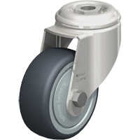 Stainless Steel Thermoplastic Elastomer Caster, Swivel, 3-1/8" (79.5 mm) Dia., 220 lbs. (100 kg.) Capacity M & M Nord Ouest Inc