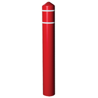 Smooth Bollard Cover With Reflective Stripes, 4" Dia. x 56" L, Red M & M Nord Ouest Inc