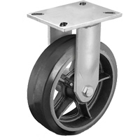 Heavy-Duty Plate Caster, Swivel, 6" (152.4 mm), Rubber, 450 lbs. (204 kg.) M & M Nord Ouest Inc