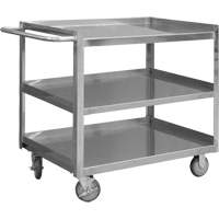 Chariot avec tablettes de calibre industriel, 3 Tiers, 24-1/8" la x 35" h x 42" p, Capacit&eacute; 1200 lb M & M Nord Ouest Inc