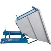 Self-Dumping Hopper, Polyethylene, 5/8 cu.yd., Grey M & M Nord Ouest Inc