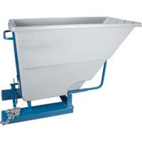 Self-Dumping Hopper, Polyethylene, 1-1/10 cu.yd, Grey M & M Nord Ouest Inc