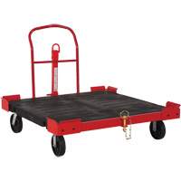 Towable Pallet Cart, 54-1/2" L x 51" W, 2500 lbs. Cap., Polyolefin Wheels M & M Nord Ouest Inc