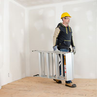 Poste de travail chevalet de sciage portatif, Cadre Aluminium, 12-1/4" p x 48" h M & M Nord Ouest Inc