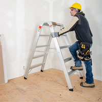 Poste de travail chevalet de sciage portatif, Cadre Aluminium, 12-1/4" p x 56" h M & M Nord Ouest Inc