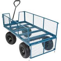 Wagon avec c&ocirc;t&eacute;s rabattables, 24" la x 48" la x Capacit&eacute; 800 lb M & M Nord Ouest Inc