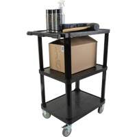 Chariot utilitaire avec tablette plate, 3 tiers, 18-1/8" x 37-3/8" x 27-3/4", Capacit&eacute; 330 lb M & M Nord Ouest Inc