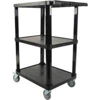 Chariot utilitaire avec tablette plate, 3 tiers, 18-1/8" x 37-3/8" x 27-3/4", Capacit&eacute; 330 lb M & M Nord Ouest Inc