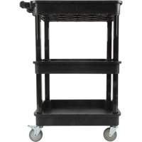 Chariot utilitaire avec tablette &agrave; bordure profonde, 3 tiers, 19" x 39-1/2" x 28-1/4", Capacit&eacute; 330 lb M & M Nord Ouest Inc
