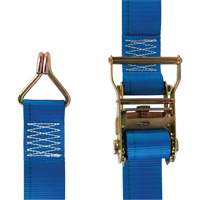 Tendeur d'arrimage utilitaire robuste, Crochet en J, 2" la x 20' lo, Charge d'utilisation 500 lb (227 kg) M & M Nord Ouest Inc