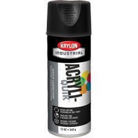 Laque industrielle Acryli-Quik, Noir, Ultra-mat, 12 oz, Canette a&eacute;rosol M & M Nord Ouest Inc