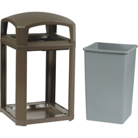 Landmark Series&reg; Classic Container Frame With Rigid Liner, Galvanized Steel, 35 US gal. M & M Nord Ouest Inc