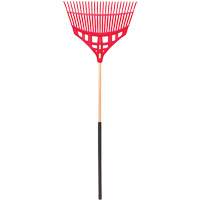 Leaf Rake, 24" Blade, Wood Handle, Plastic Blade M & M Nord Ouest Inc