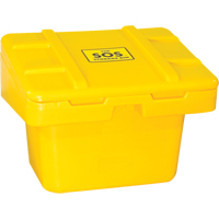 Salt Sand Container SOS™, With Hasp, 30" x 24" x 24", 5.5 cu. Ft., Yellow ND700 | M & M Nord Ouest Inc
