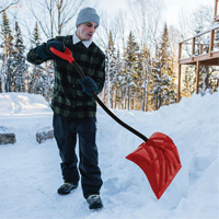 Yukon Snow Shovel, Polypropylene Blade, 18" Wide, Ergonomic D-Grip Handle M & M Nord Ouest Inc