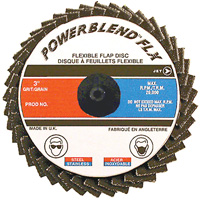 POWERBLEND FLX Roll-on Flap Disc, 2" x Type R, Z40 Grit, Zirconia Alumina M & M Nord Ouest Inc